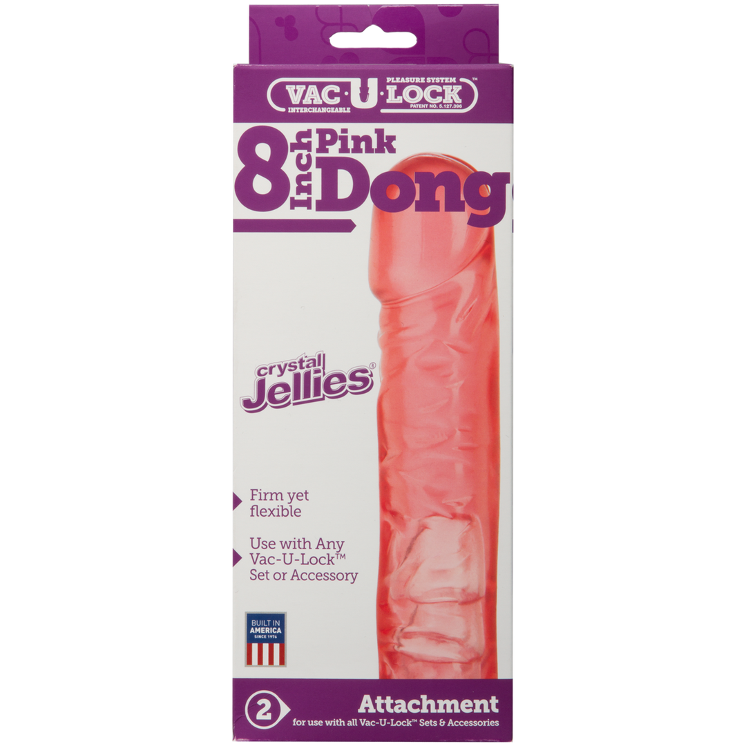 Crystal Jelly Dildo - 8 / 20 cm Pink - 2