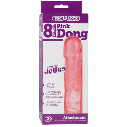 Crystal Jelly Dildo - 8 / 20 cm Pink - 1
