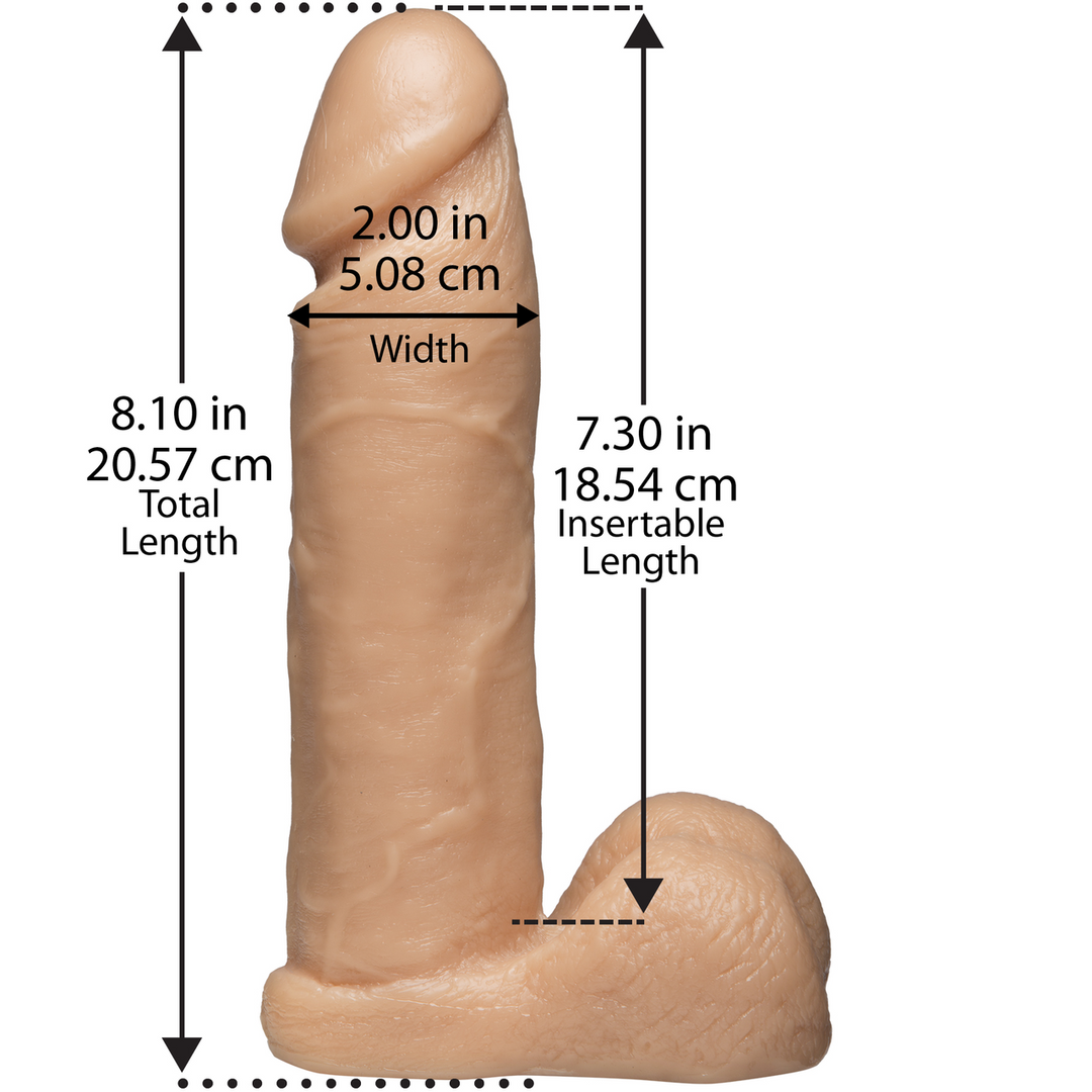 Realistische Dick - 8 / 20 cm Fleischfarben - 0