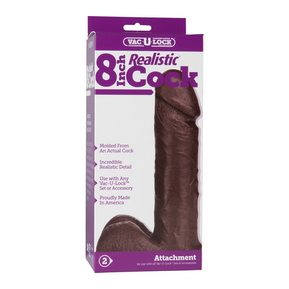 Realistische Dick - 8 / 20 cm Schwarz - 1