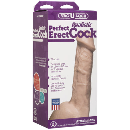 Perfect Erect Realistic Cock Fleischfarben - 0