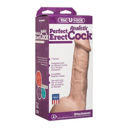 Perfect Erect Realistic Cock Fleischfarben - 1