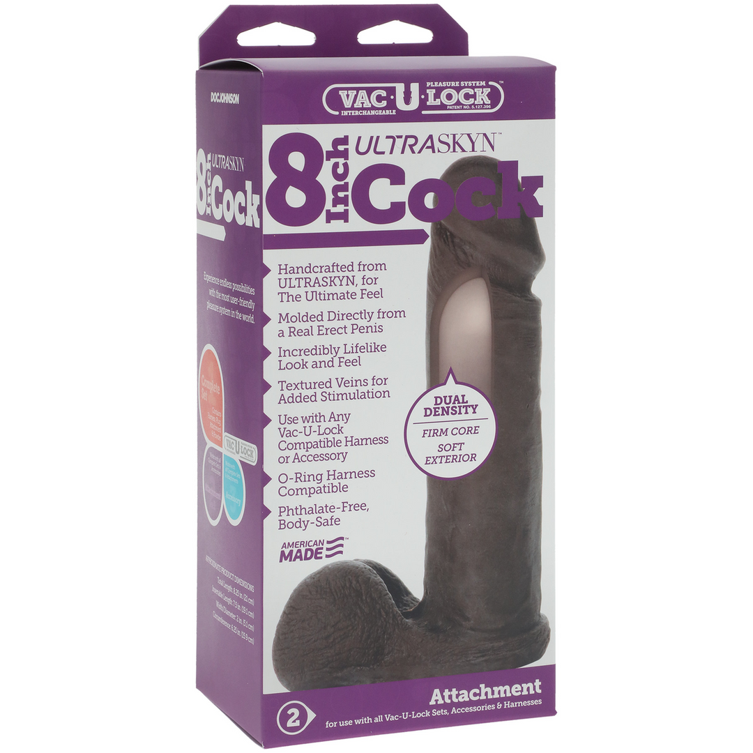 Realistisch ULTRASKYN Dildo - 8 / 20 cm Schwarz - 1