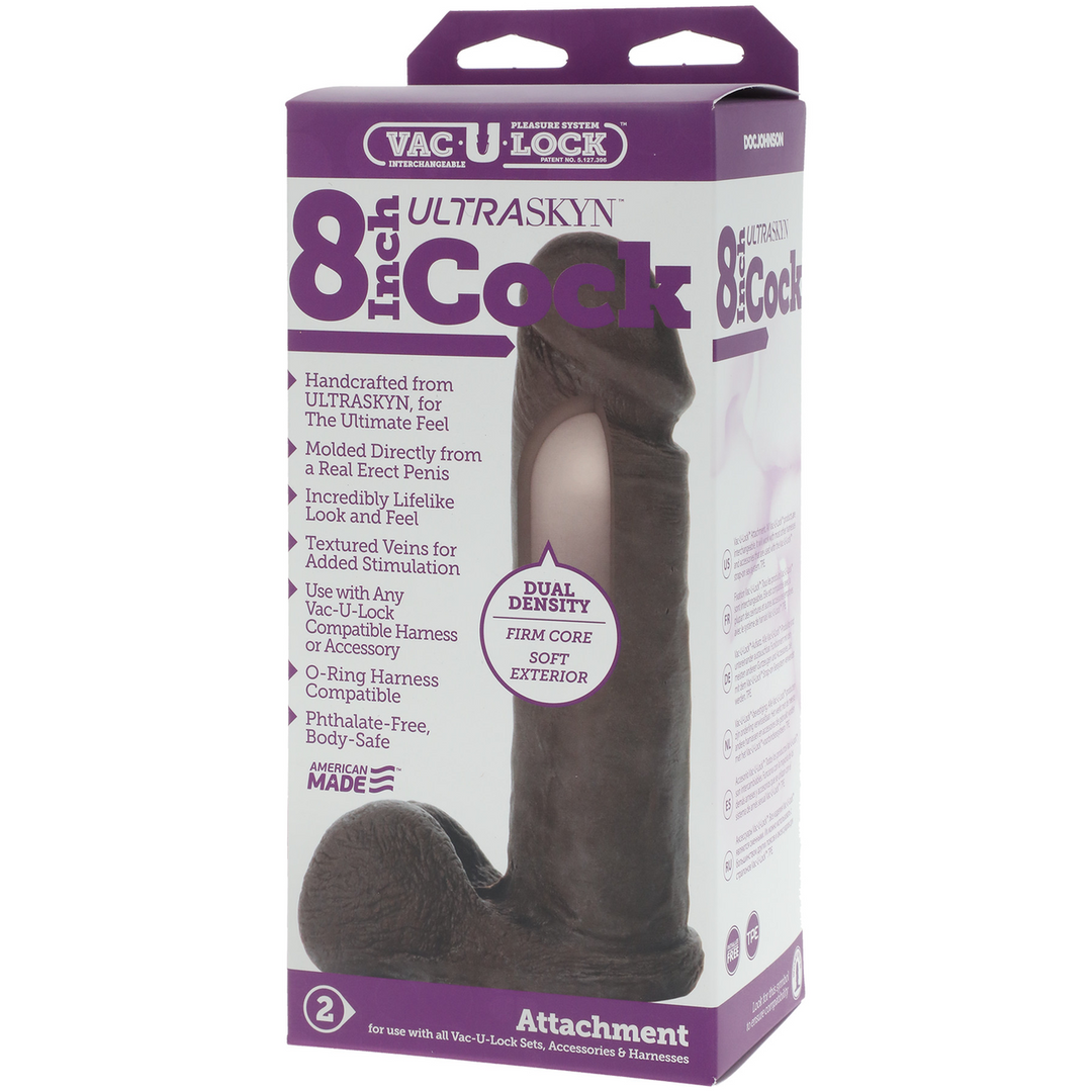 Realistisch ULTRASKYN Dildo - 8 / 20 cm Schwarz - 3