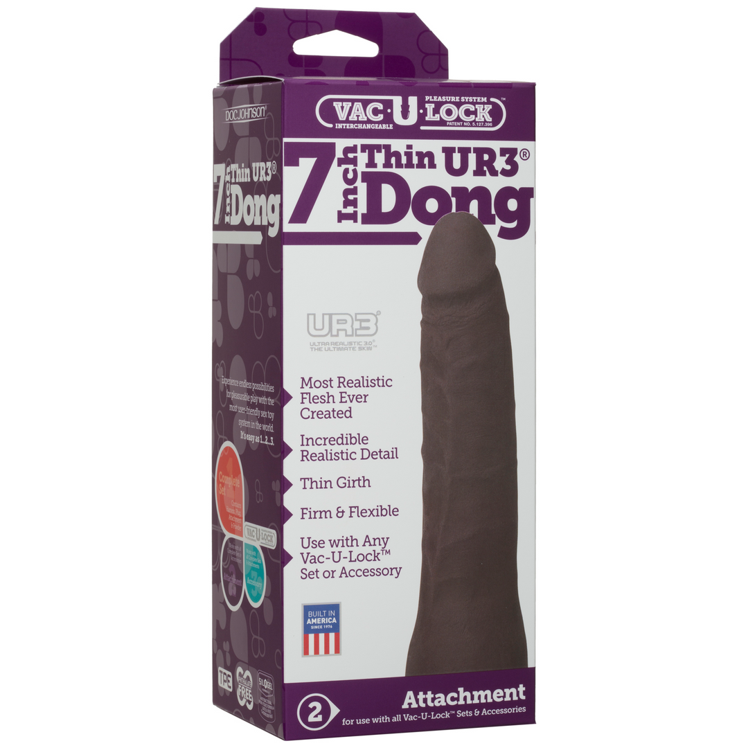 Realistisch ULTRASKYN Dildo - 7 / 18 cm Schwarz - 0