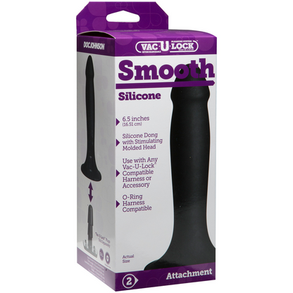 Glad Siliconen Dildo Schwarz - 1