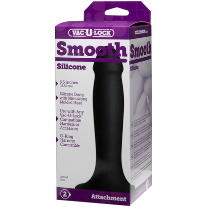 Glad Siliconen Dildo Schwarz - 0