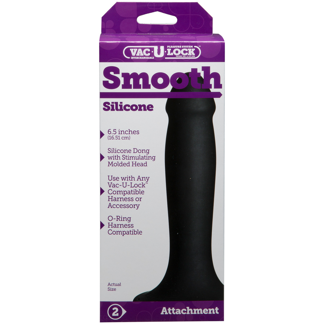 Glad Siliconen Dildo Schwarz - 0