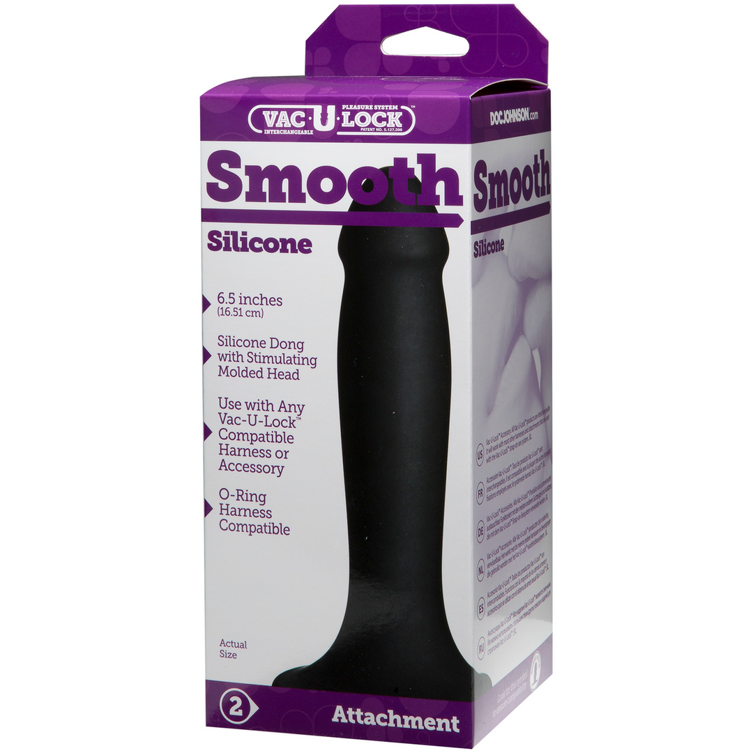Glad Siliconen Dildo Schwarz - 1