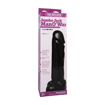 CodeBlack - Jumbo Jack Dildo - 10 / 25 cm Schwarz - 1