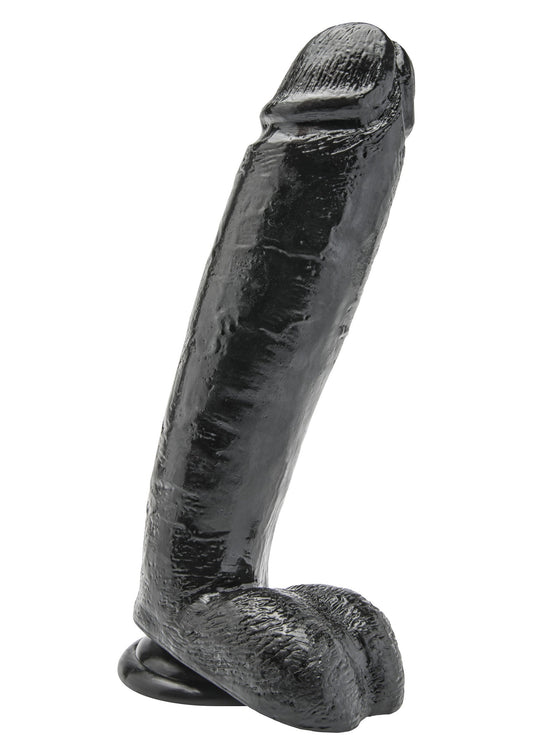 Dildo PVC 25.5 cm - Zwart