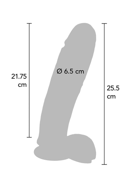 Dildo PVC 25.5 cm BLACK - 2