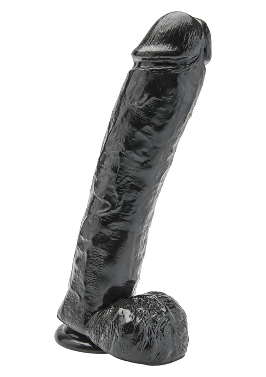 Dildo PVC 28 cm - Zwart