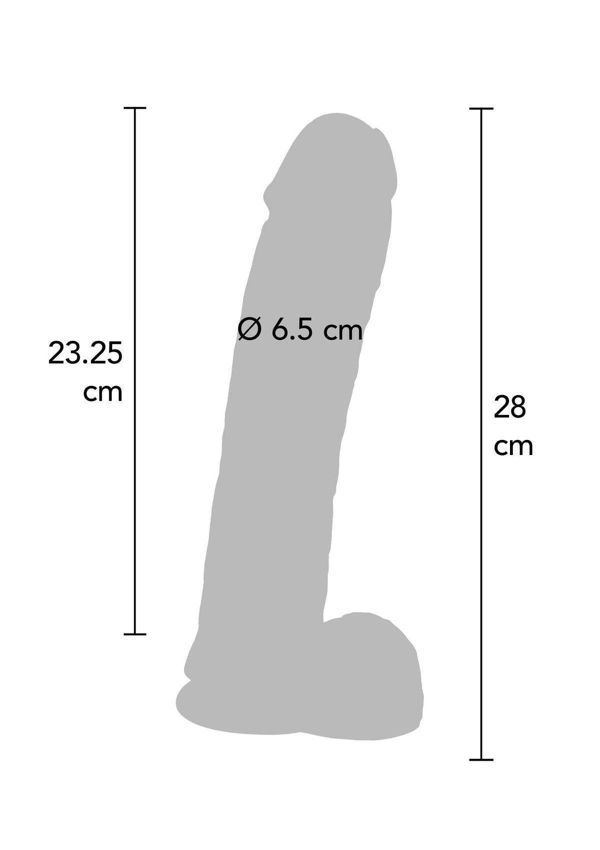 Dildo PVC 28 cm BLACK - 2
