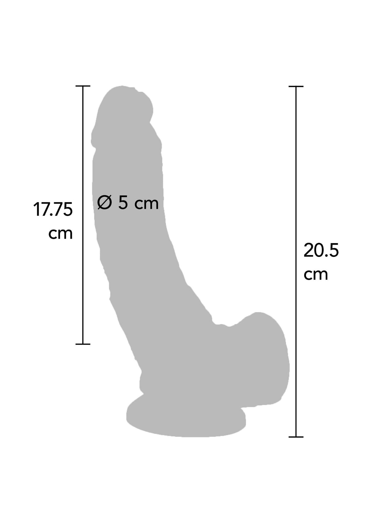 Vibrating Dildo PVC 20.5 cm SKIN - 1