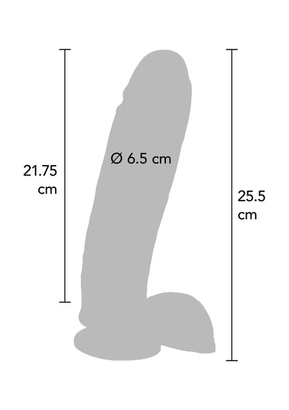 Vibrating Dildo PVC 25.5 cm SKIN - 1