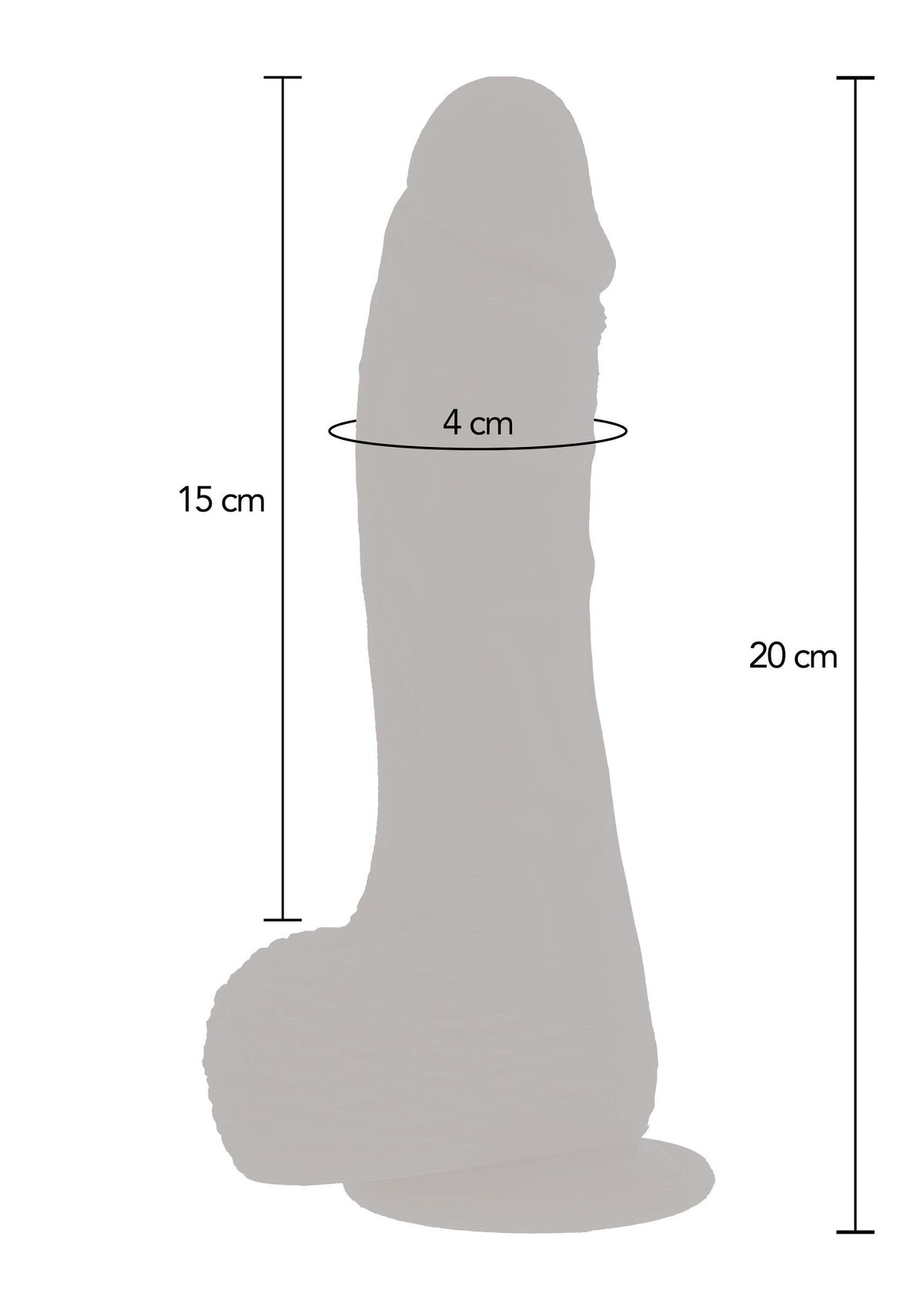 Naked Rotating Dildo Silicone 21 cm SKIN - 3
