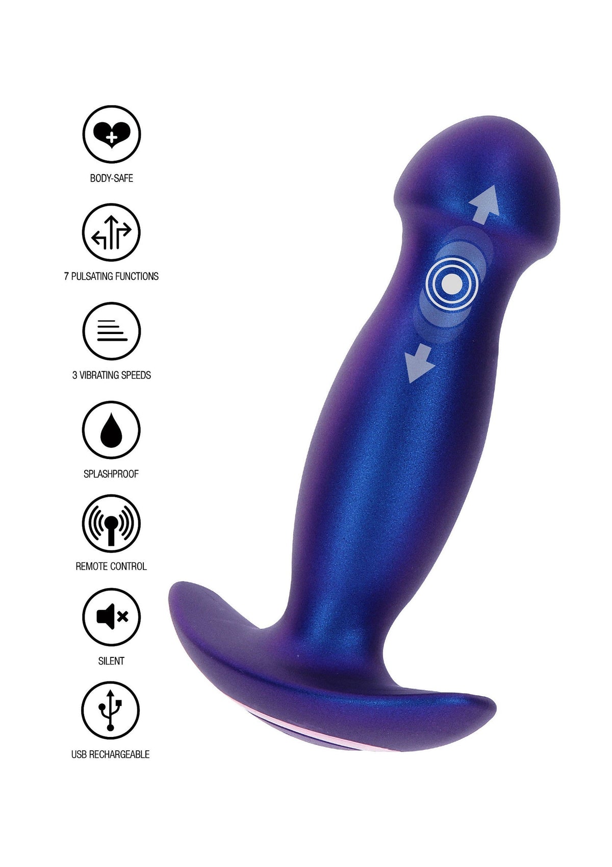 The Wild Magn Pulse Vibrating Plug BLUE - 4