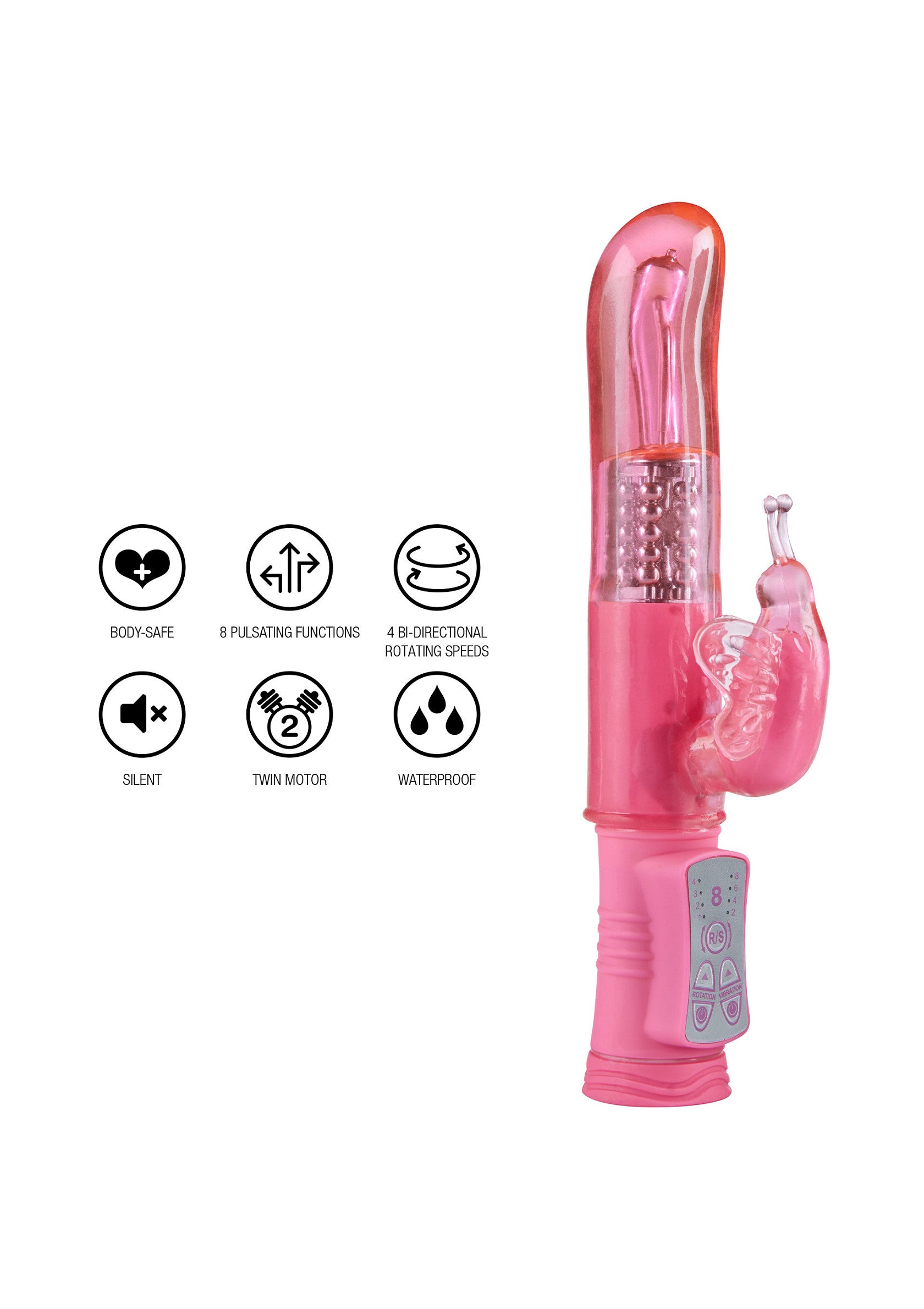 ToyJoy The Rabbits Happy Hugging Butterfly PINK - 3