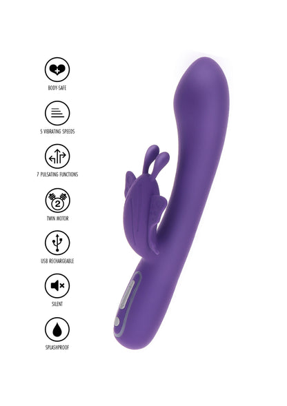 ToyJoy Love Rabbit Fabulous Butterfly Vibrator PURPLE - 7