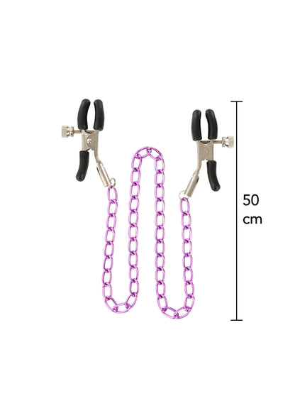 Stimulating Nipple Chain PURPLE - 1
