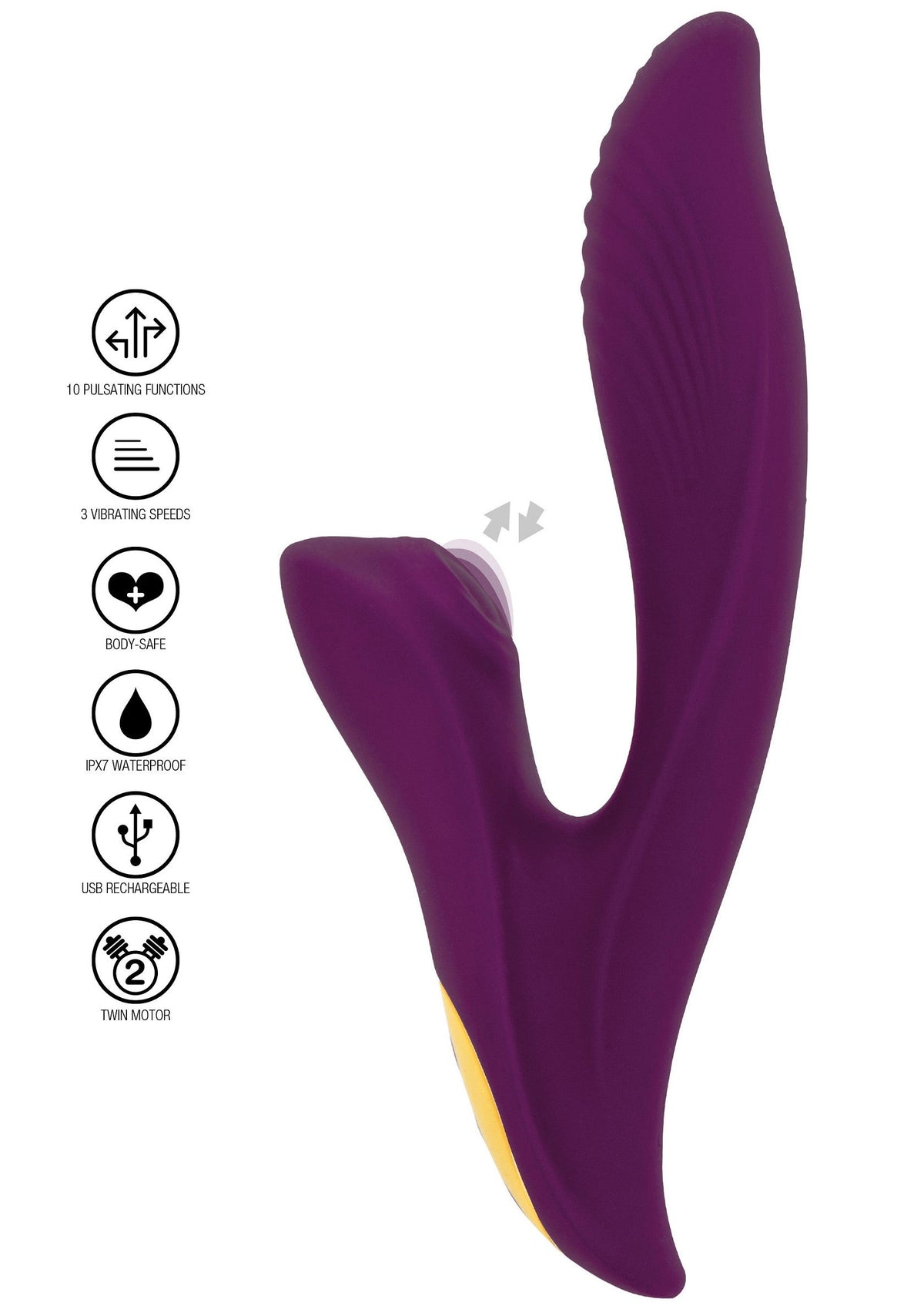 Athena Tapping Sensation Vibrator PURPLE - 4