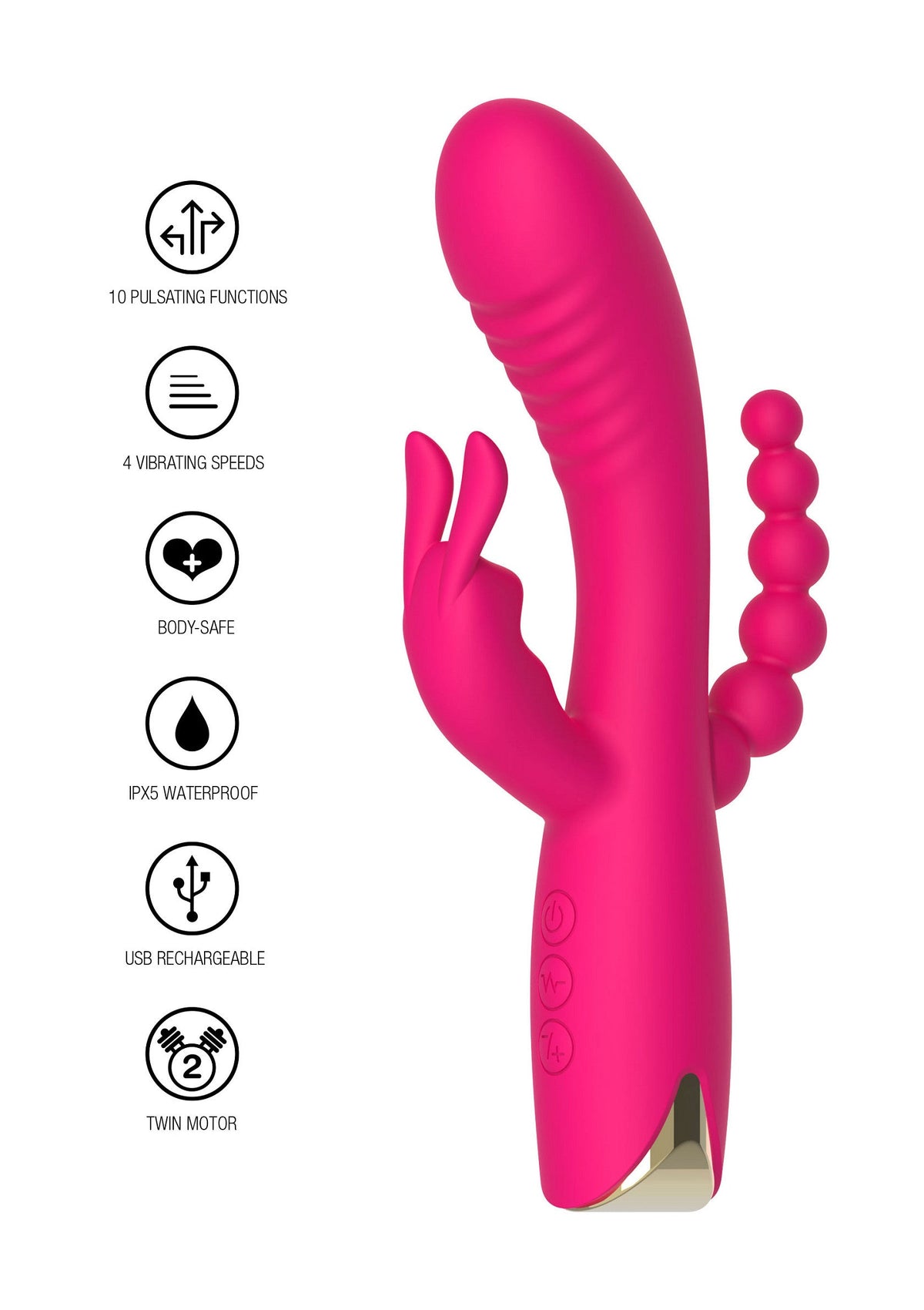 Aphrodite Triple Vibrator PINK - 4