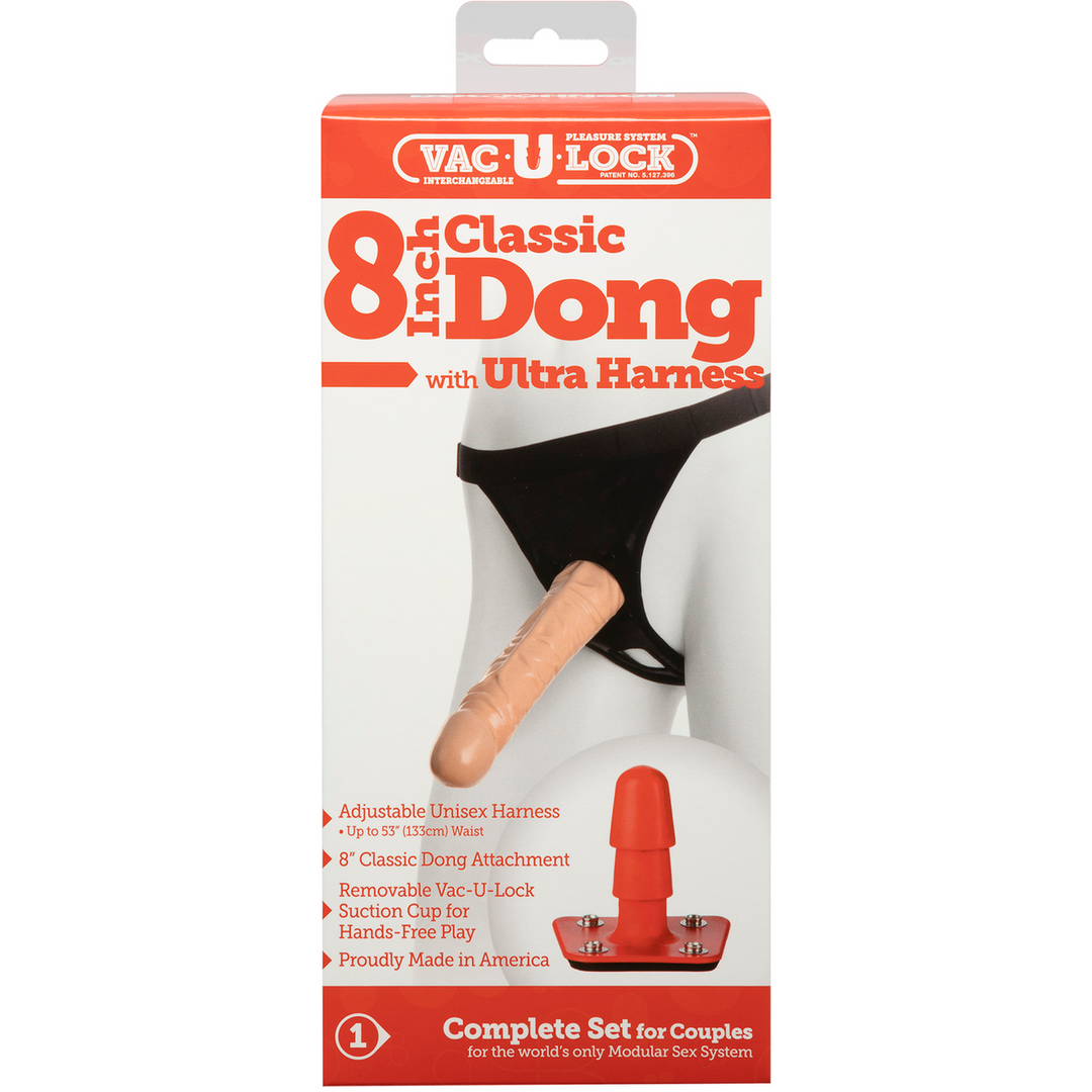 Klassieke dildo met Ultra harnas - 20 cm - Vanille Fleischfarben - 5