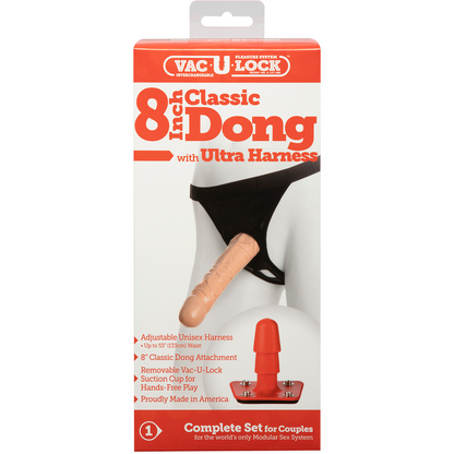 Klassieke dildo met Ultra harnas - 20 cm - Vanille Fleischfarben - 5