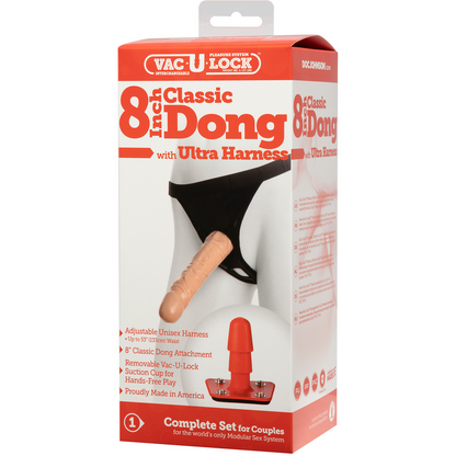 Klassieke dildo met Ultra harnas - 20 cm - Vanille Fleischfarben - 3