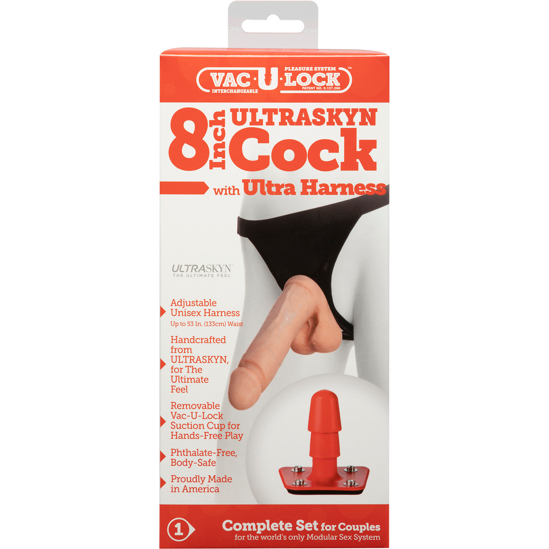 ULTRASKYN Harnas en Dildo - 8 / 20 cm Fleischfarben - 0