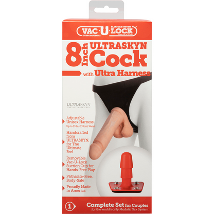 ULTRASKYN Harnas en Dildo - 8 / 20 cm Fleischfarben - 0