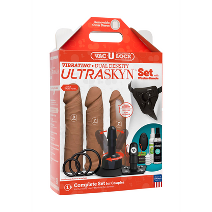 Vibrerende Dual Density ULTRASKYN Toys Set + Afstandsbediening Braun - 3