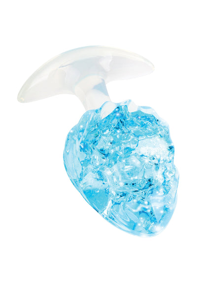 Crystal Butt Plug Large BLUE - 3
