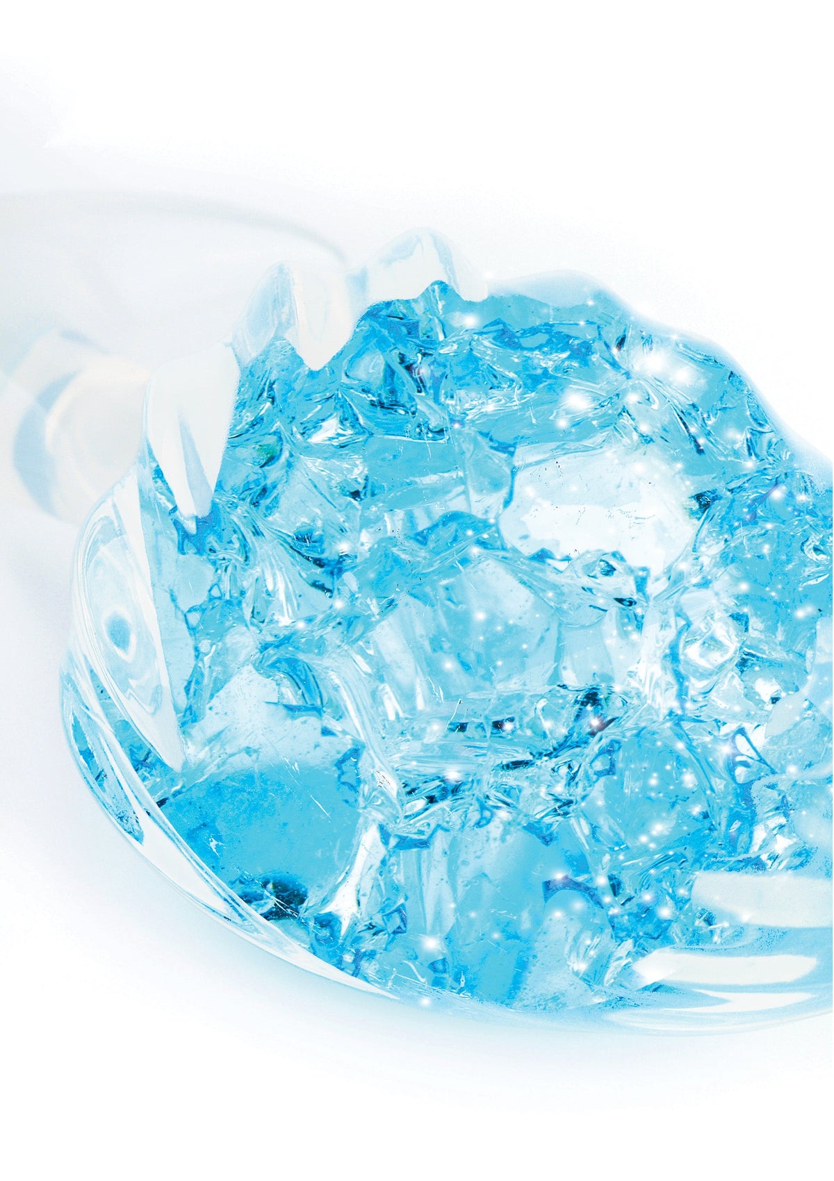Crystal Butt Plug Large BLUE - 4