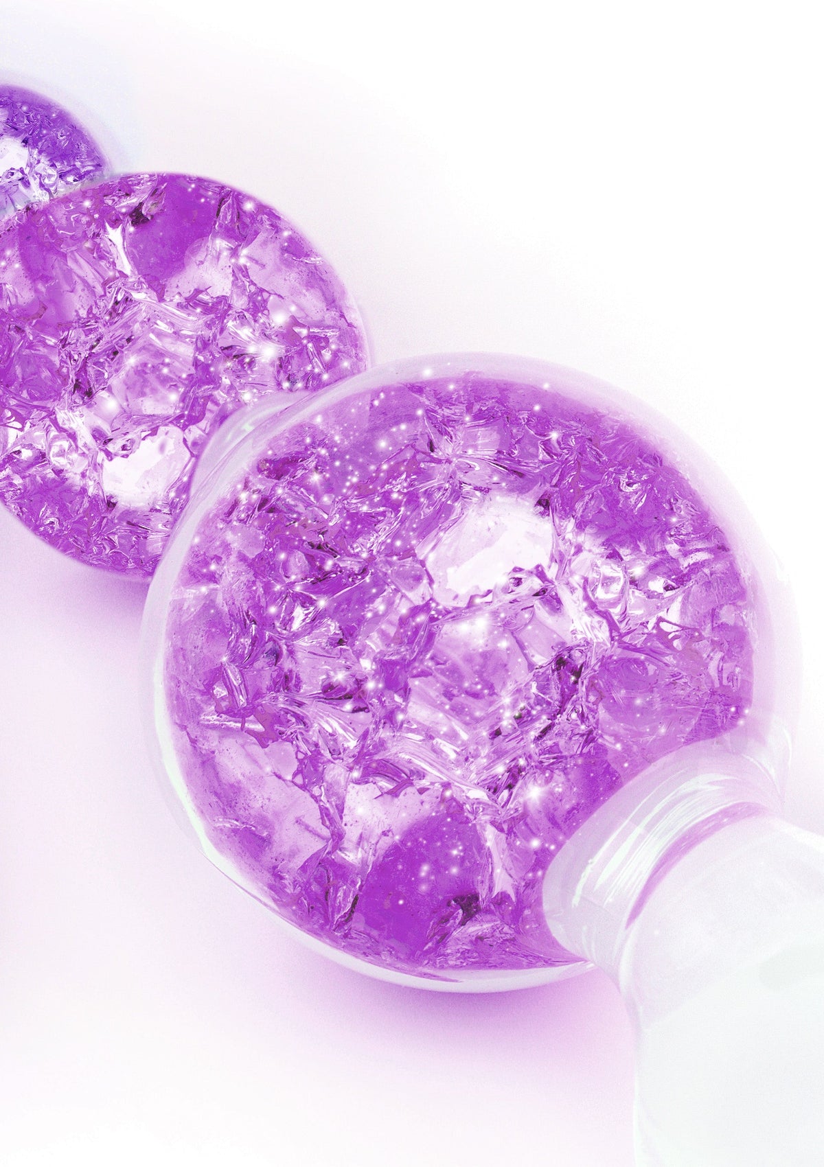Crystal Trio Butt Plug Medium PURPLE - 0