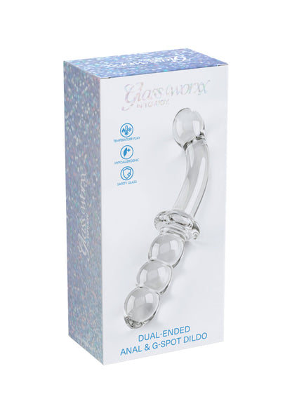 Dual-Ended Anal & G-spot Dildo CLEAR - 1