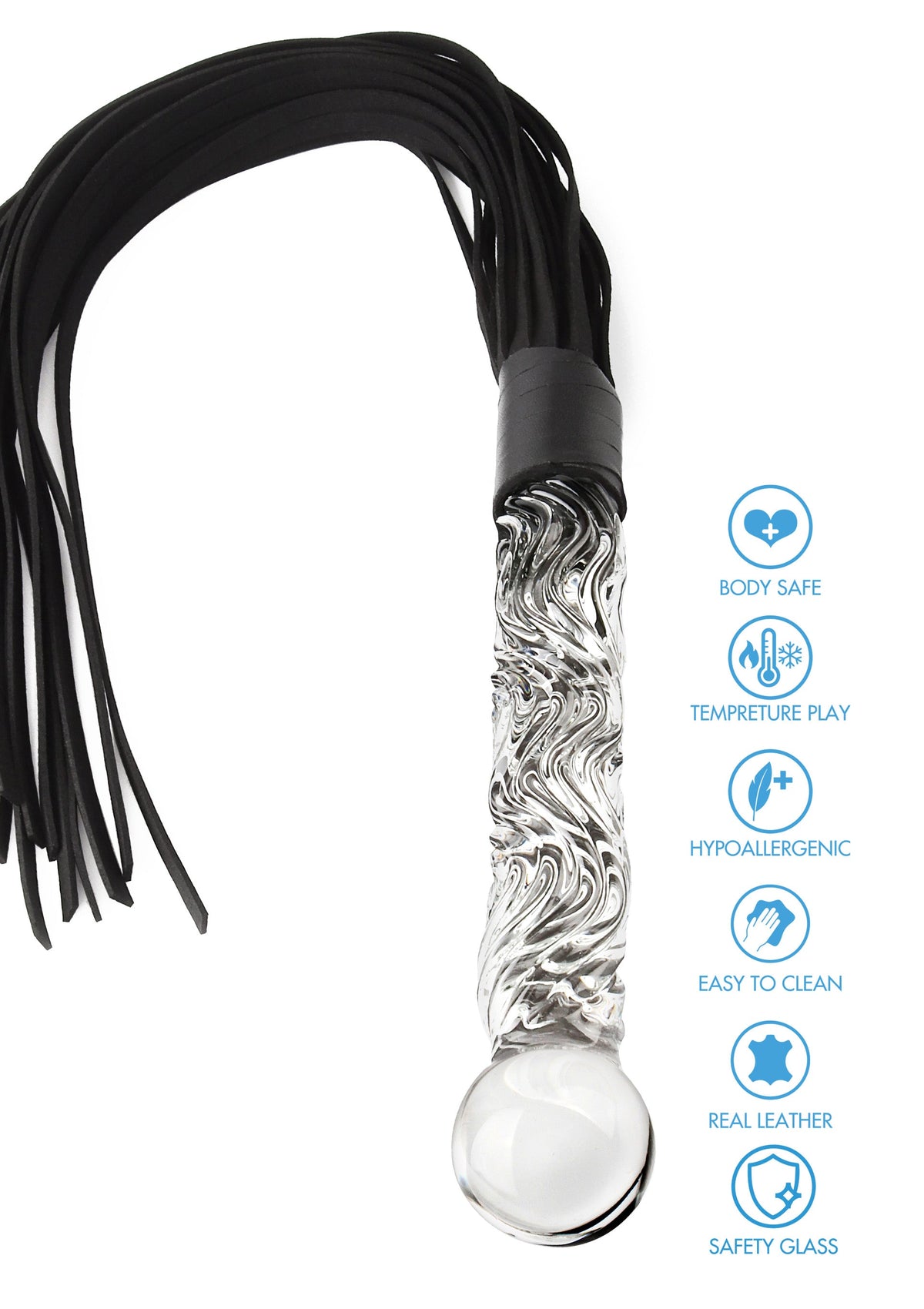 Crystal Leather Whip CLEAR - 2