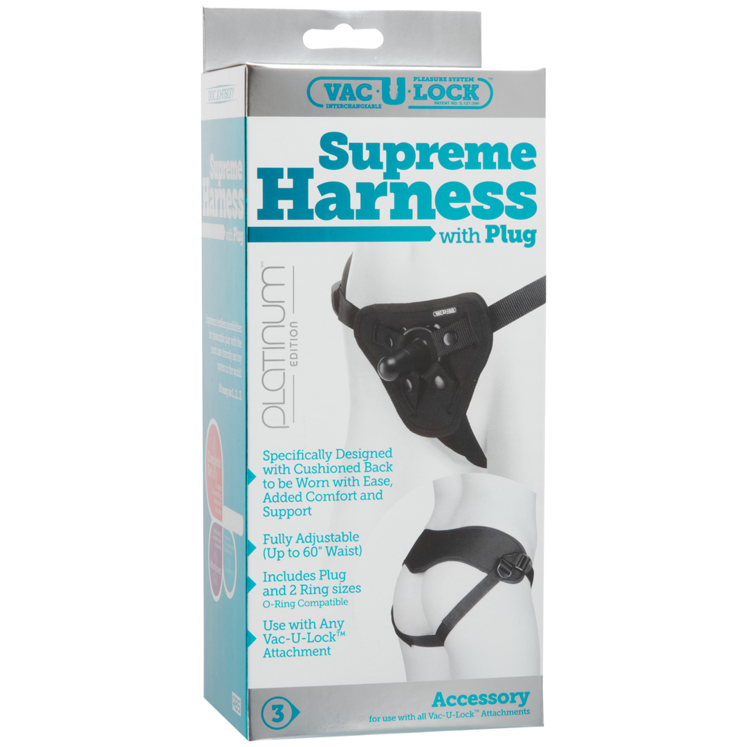 Platina Supreme Harness met Plug Schwarz - 2
