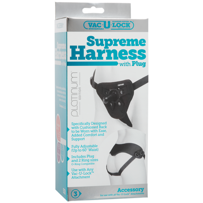 Platina Supreme Harness met Plug Schwarz - 2