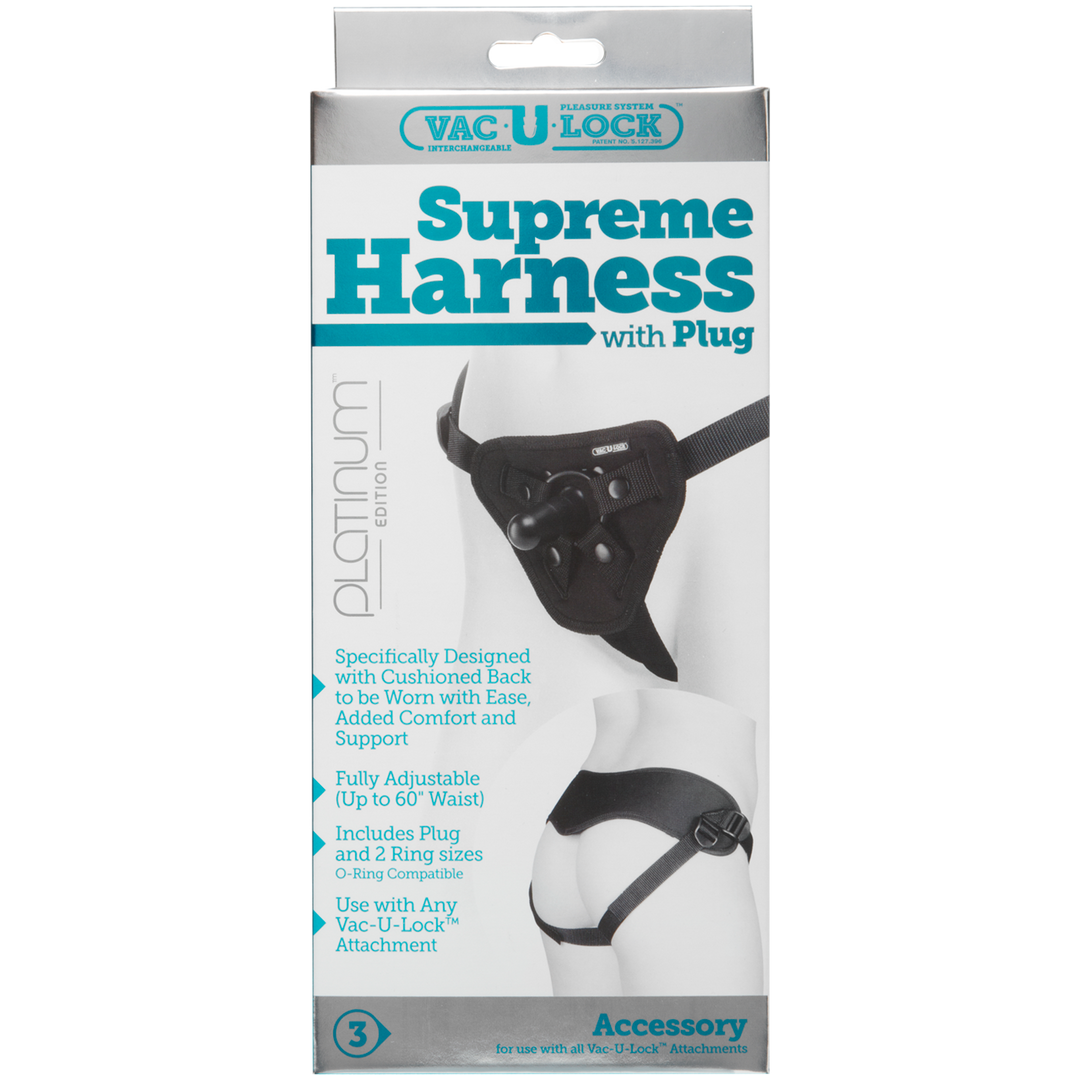 Platina Supreme Harness met Plug Schwarz - 5
