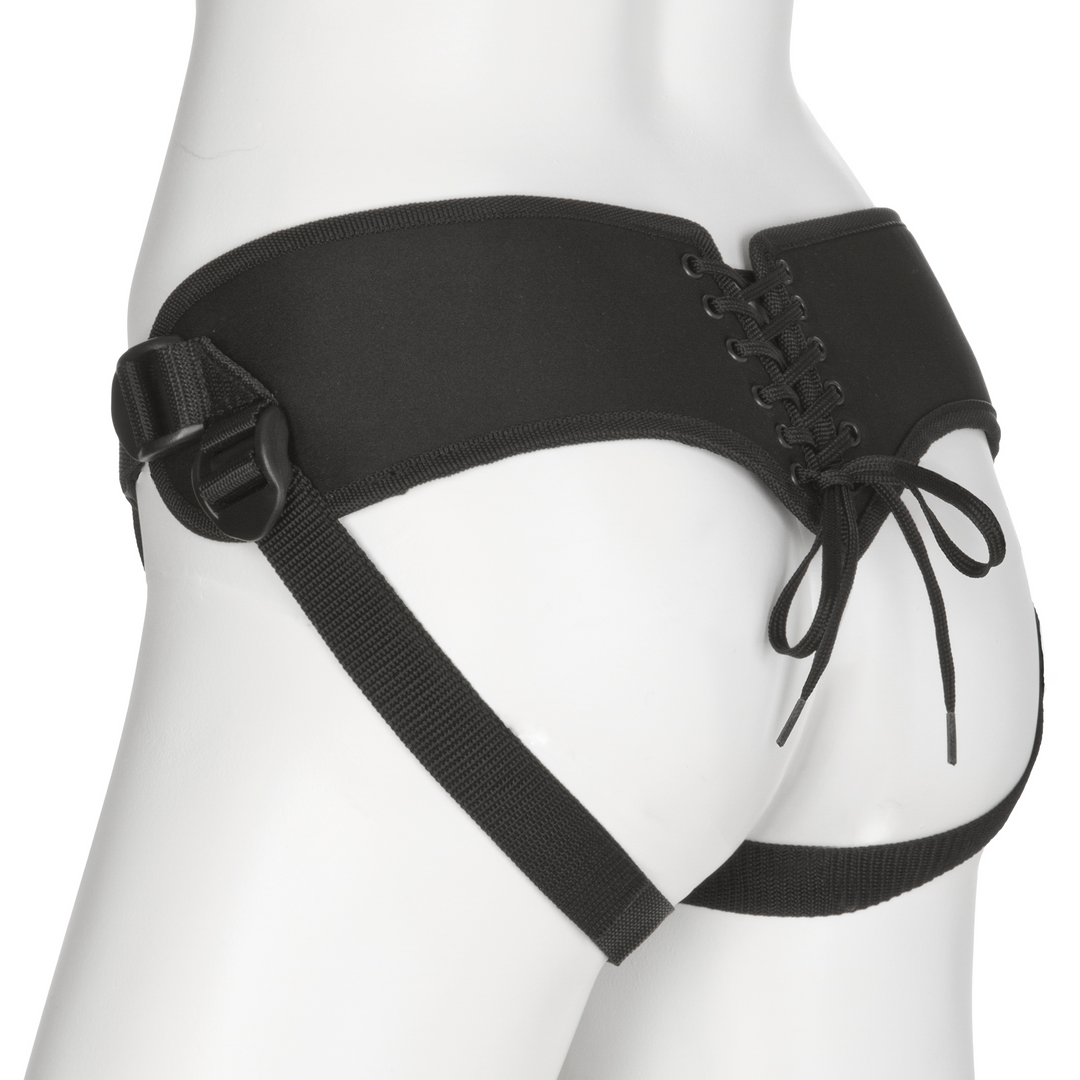 Platina Corset Harness met Plug Schwarz - 0