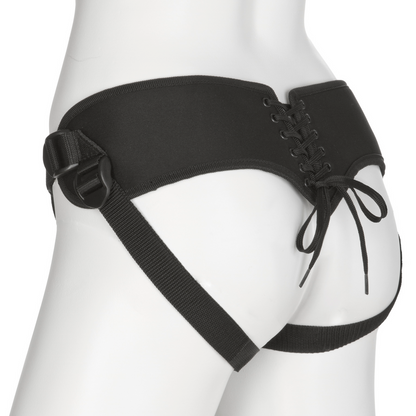 Platina Corset Harness met Plug Schwarz - 2