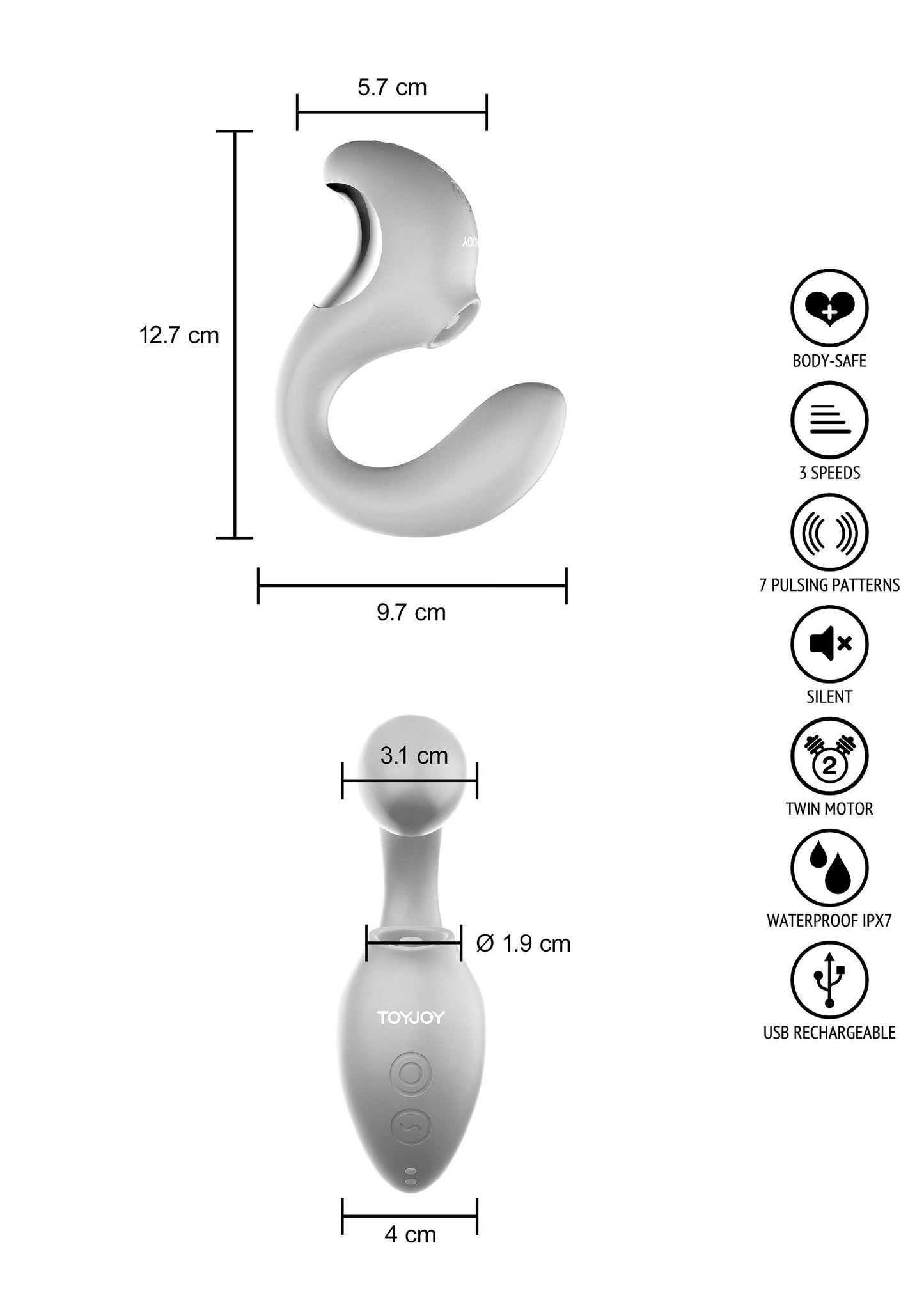 ToyJoy Urban TWIST - Clitoral Vibrator PINK - 8