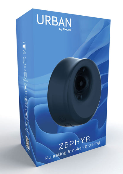 Zephyr Pulsating Stroker & C-Ring BLUE - 8