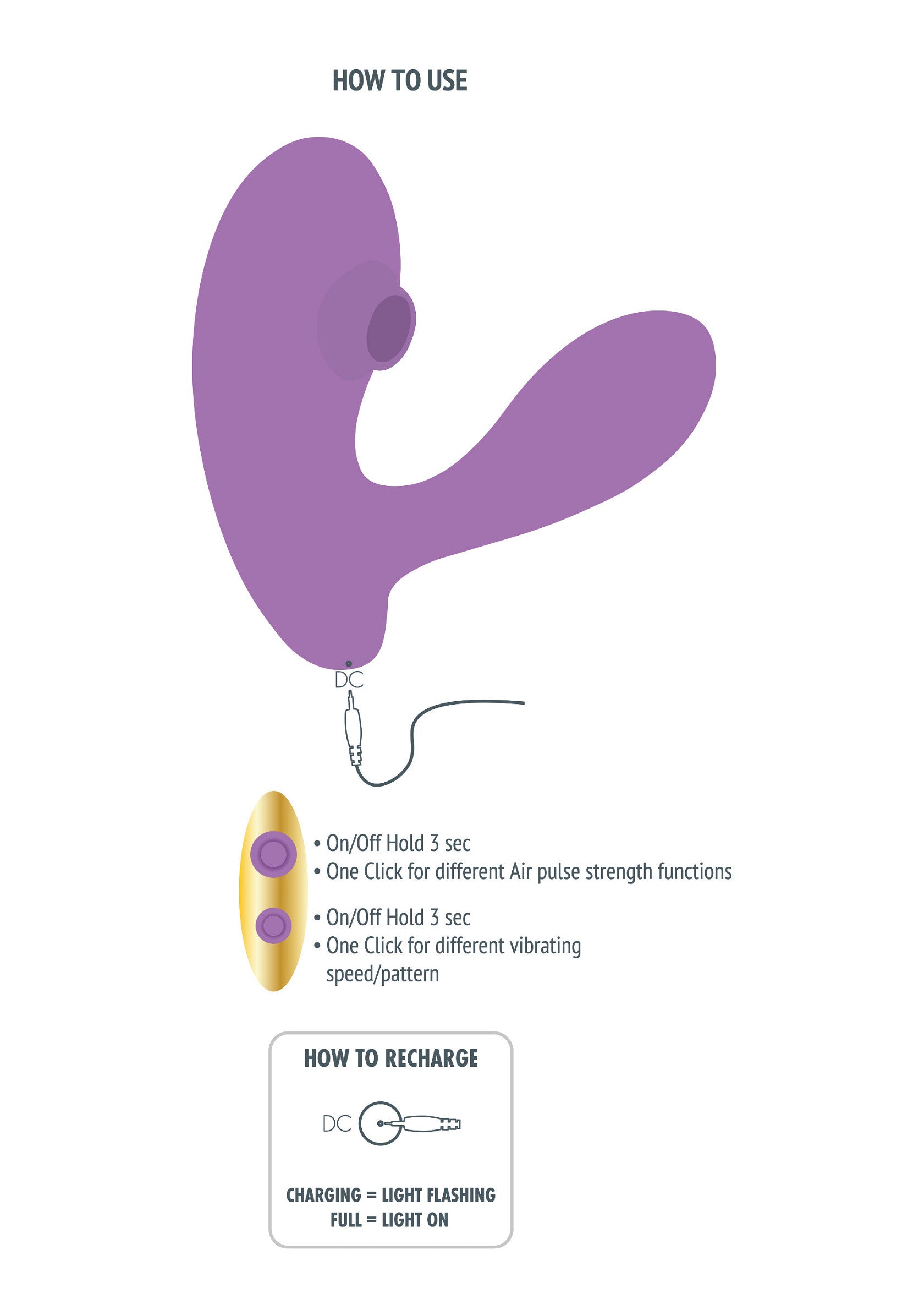 Xocoon DuoVibe I Air Vibrator PURPLE - 7