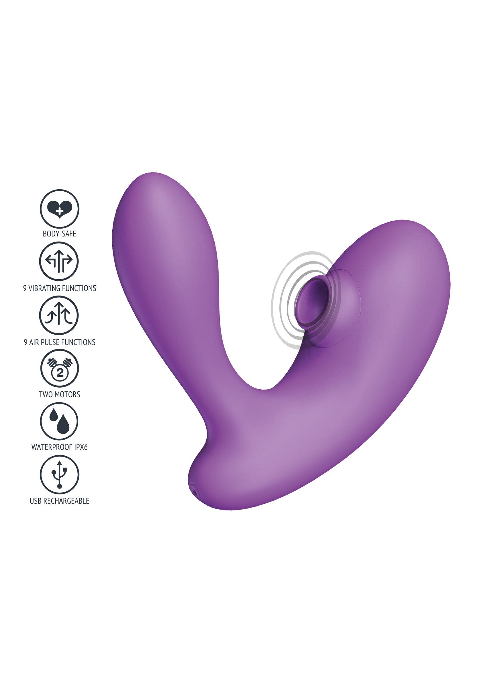 Xocoon DuoVibe I Air Vibrator PURPLE - 9