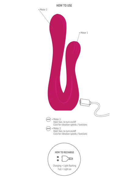 Xocoon Sync Sensation Vibrator Retail Shelf Pack FUCHSIA - 4