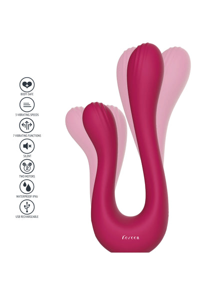 Xocoon Sync Sensation Vibrator Retail Shelf Pack FUCHSIA - 2