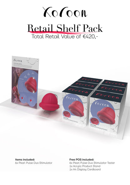 Xocoon Pearl Pulse Duo Stimulator Retail Shelf Pack FUCHSIA - 5